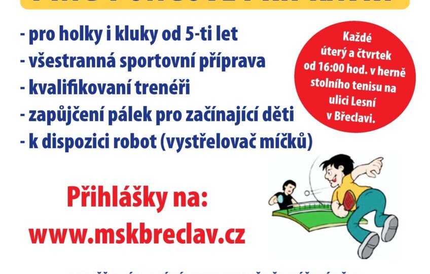 nábor - ping pong přípravka -..